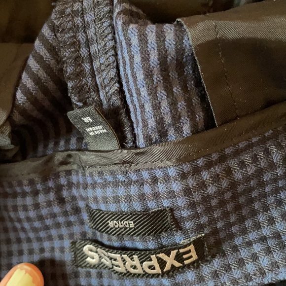 Women’s express black and blue slacks 6R - Picture 7 of 12